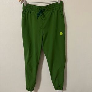 Stio Performance Jogger Pants Green Drawstring Elastic Cuff 2022-Medium